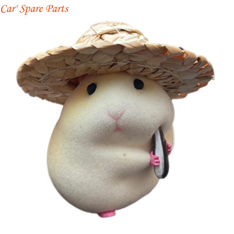 Y4UA Plush Hamster Car Company Hamster Car Ornament Attractive for Fun Loving Drives