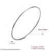 RUI RUI YU Women Bracelet Copper Plated Silver Simple Classic Style Single Circle Bracelet