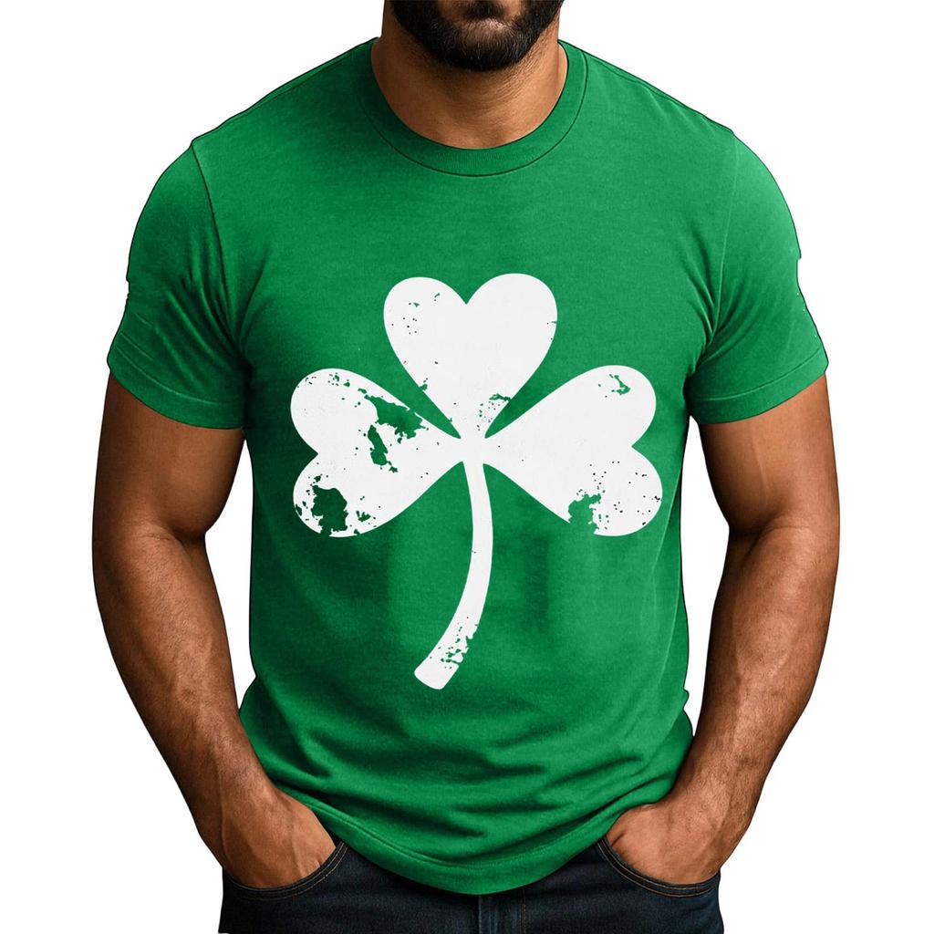 Men's  Popular T-shirt Printed Round Neck Short Sleeve T-shirt