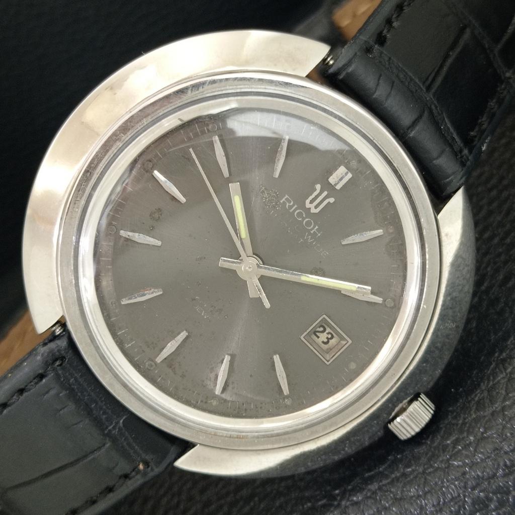 РЕДКИЕ ВИНТАЖНЫЕ RICOH R31 SAKURA АВТОМАТИЧЕСКИЕ ЯПОНСКИЕ МУЖСКИЕ ЧАСЫ С ОРИГИНАЛЬНЫМ ЦИФЕРБЛАТОМ a704791-1