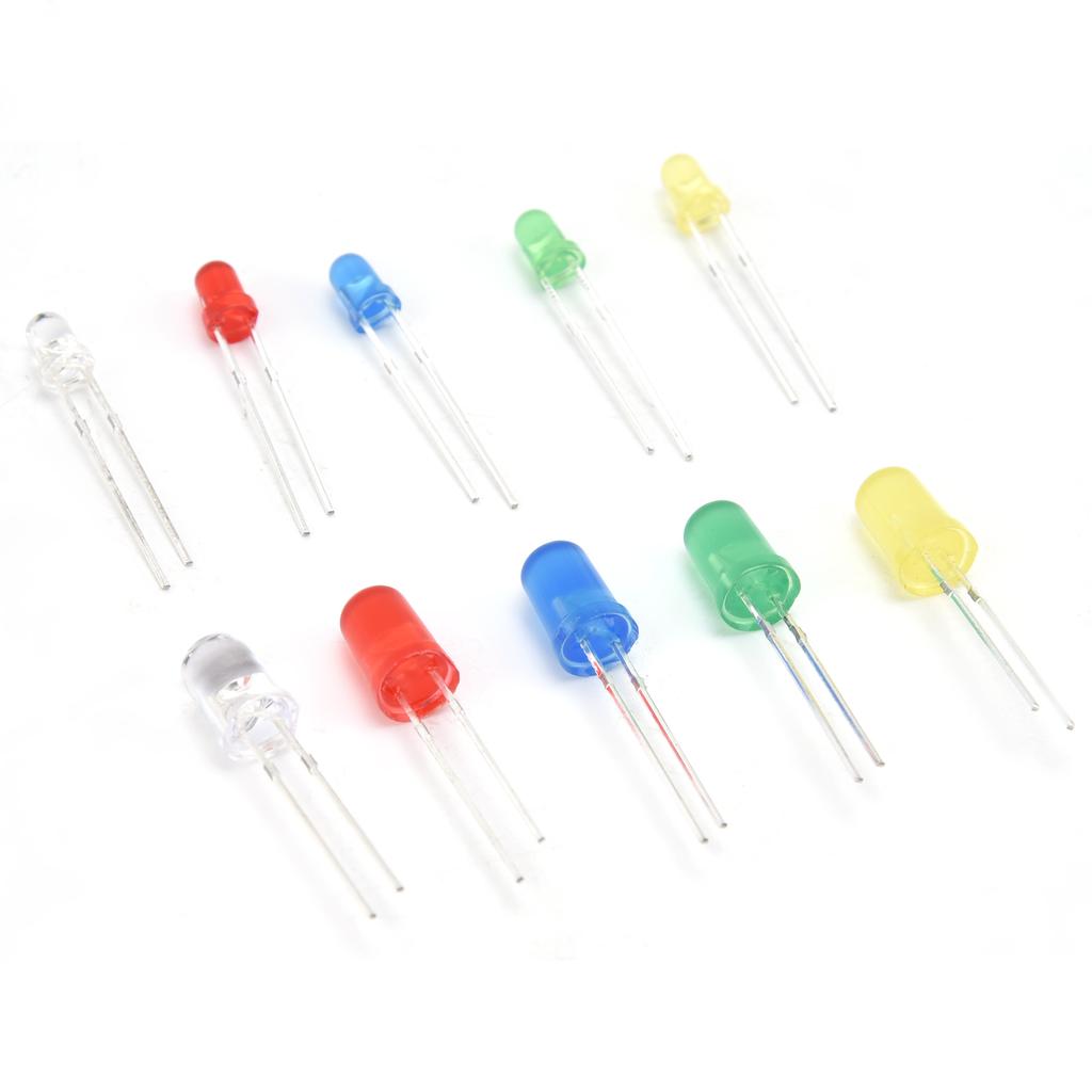 300 Buc Diode LED Luminoase 5 Culori Becuri Lămpi Componente Electronice Piese