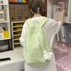 Schoolbag Korean Ins Cream Solid Color Floral Embroidery Student Backpack Fresh and Sweet Soft Girl Atmosphere Travel Backpack