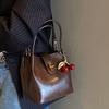 Fashion Women's Handbag Small Bag 2025 New Retro Simple Bucket Bag Versatile Shoulder Messenger Bag