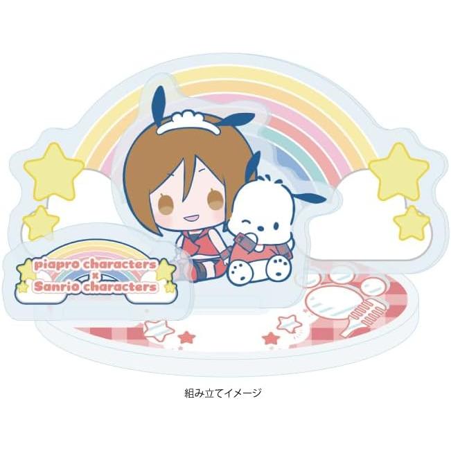 Piapro Characters x Sanrio Characters 05 MEIKO x Pochacco [Collaboration Illustration] Acrylic Stand Plate