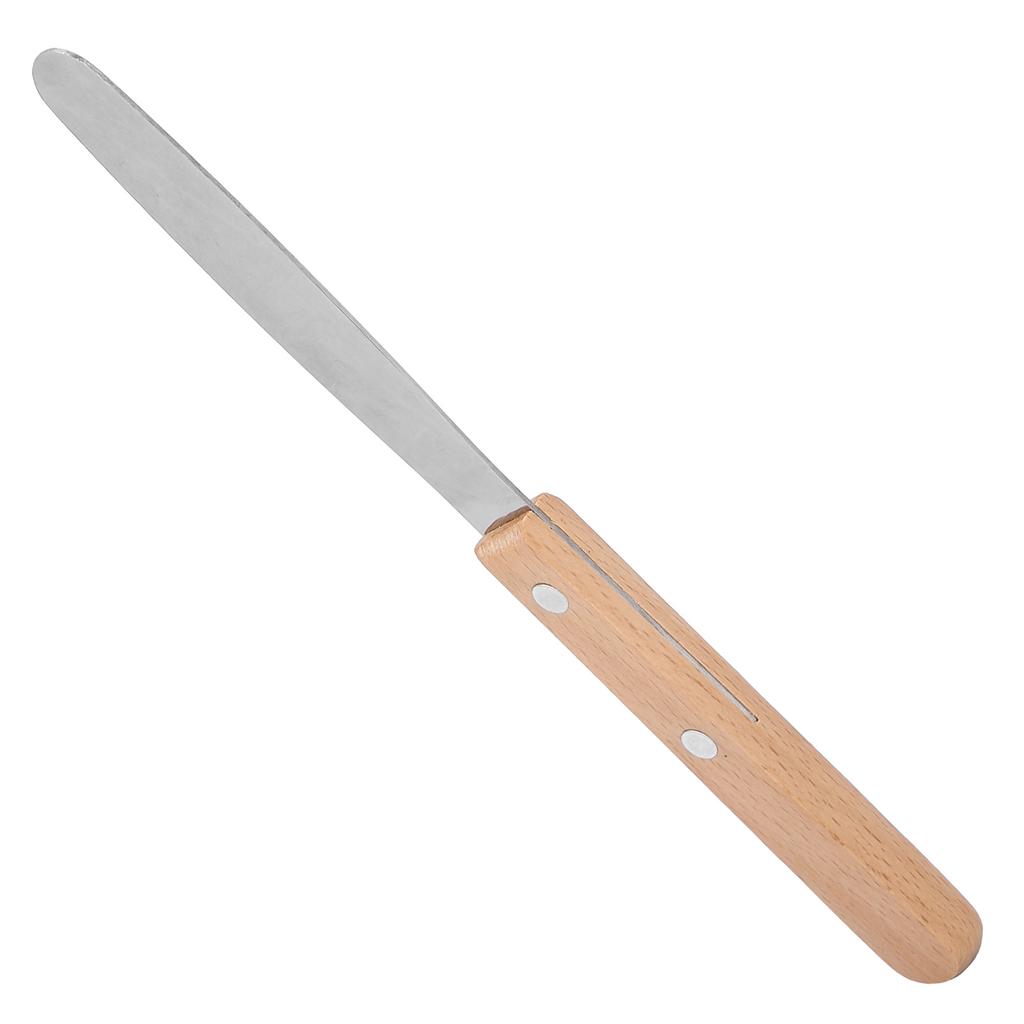 Espátula de Yeso Dental de Acero Inoxidable Mango de Madera Accesorio Espátula Dental para Mezclar