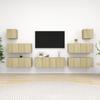 VidaXL 7-piece TV Unit Set Sonoma Oak, Particleboard