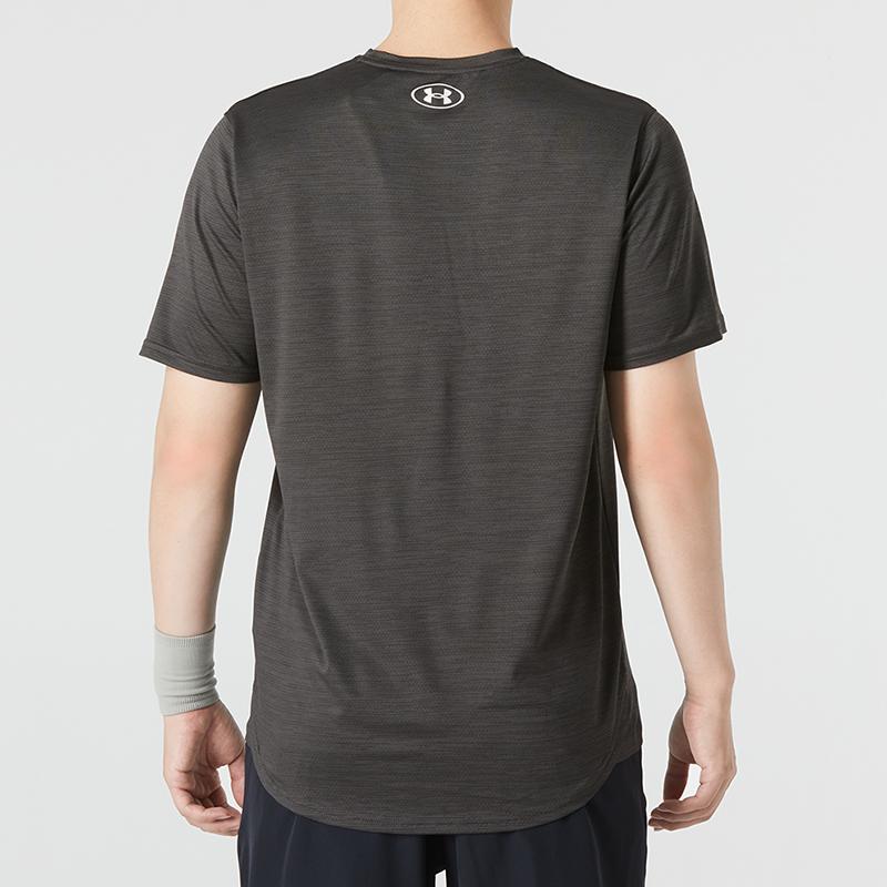 Under Armour Letter Logo Training Sports T-Shirt Men Tops Black 1370367-001