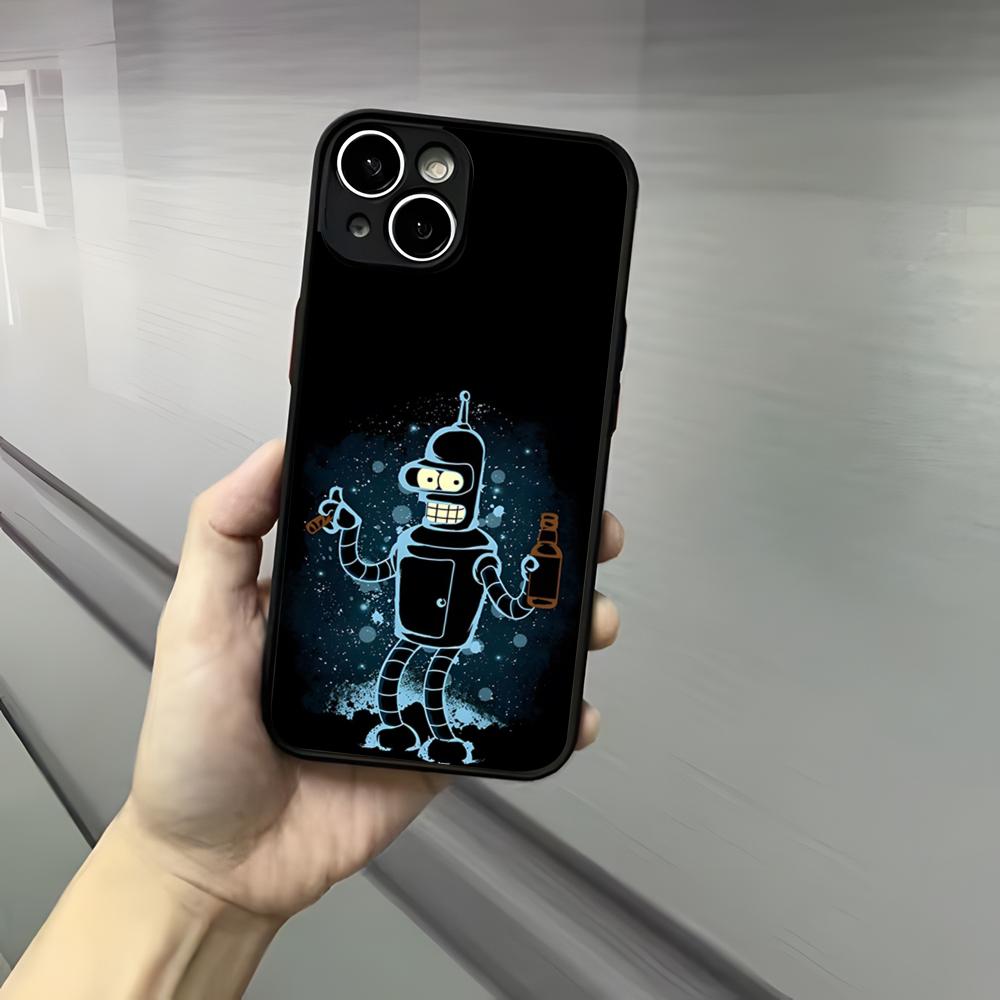 F-Futurama Anime B-Bender Phone Case For Iphone 17 16 15 14 13 12 Pro Max Xr Air Plus Skin Feel Black Hard Shell Cover
