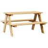 Children S Table with Benches IRUN 90x79.5x50 Cm Solid Wood