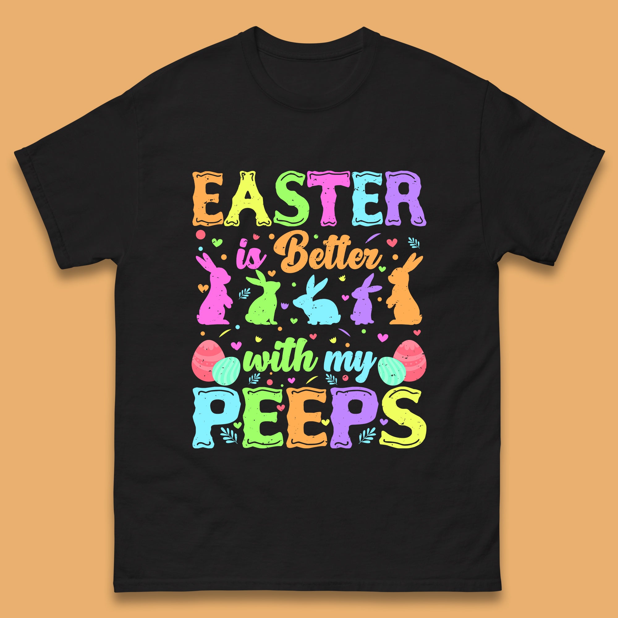 Easter Better With My Peeps Mens T-Shirt Womens Tops Tees S