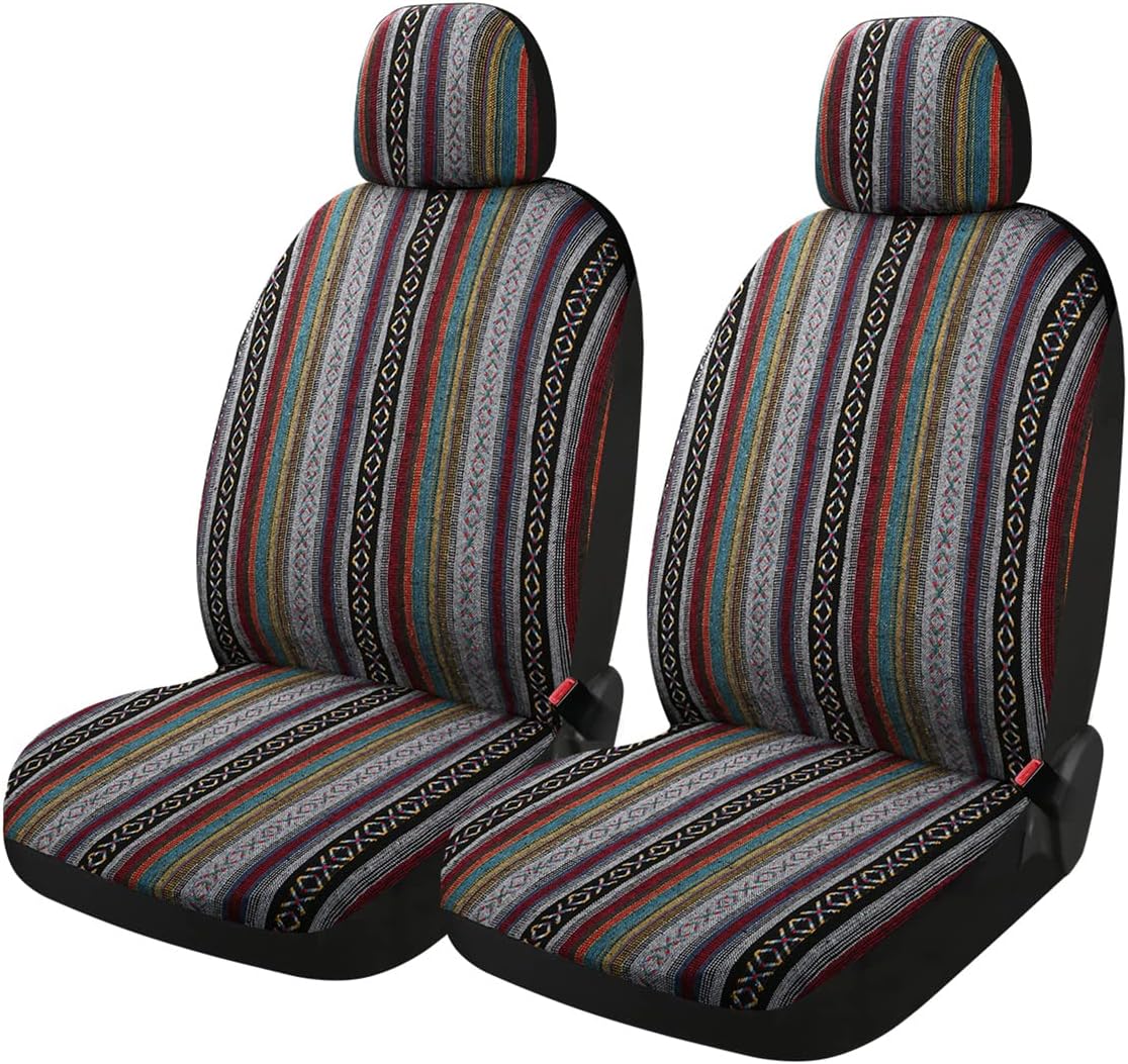 

Multi-Color Baja Saddle Blanket Weave Universal Car Seat Cover