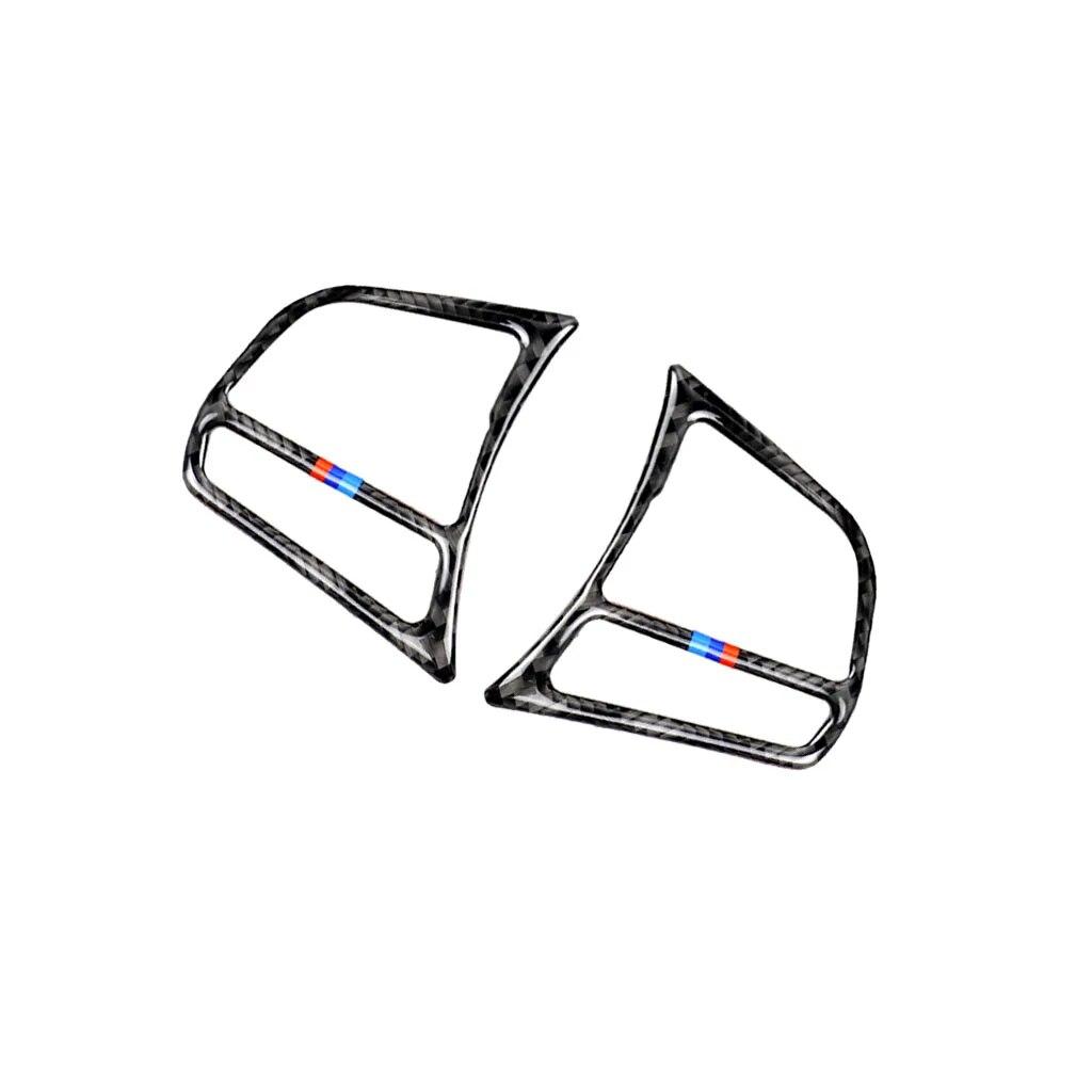 För BMW 1/2/3/4 Serie F20 F21 F30 F32 F34 Kolfiber Rattknapp Ram Dekal Bilinteriör Dekoration Klistermärke