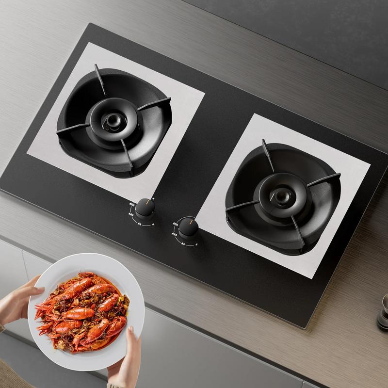 Stove Burner Cover 4X Kitchen Stove Burner Protector Heat-Resistant Reusable Anti-Oil Cleaning Pads Kitchen Gadget For Cooking