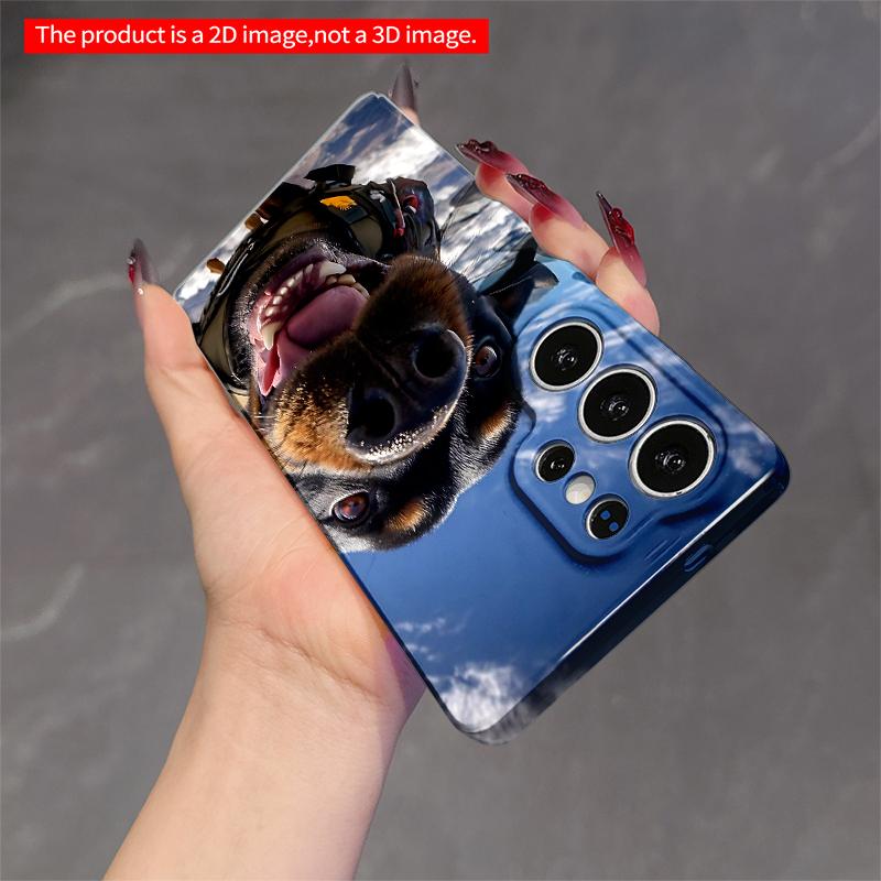 2DFlat Samsung phone case Skydiving Rottweiler Adventure Applicable to Galaxy S22 S23 S24 S25ULTRA S26 A12 A13 A14 A15 A16