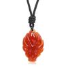 Carnelian Fox Healing Amulet Necklace [KOAI] Nine-Tailed (Unisex)