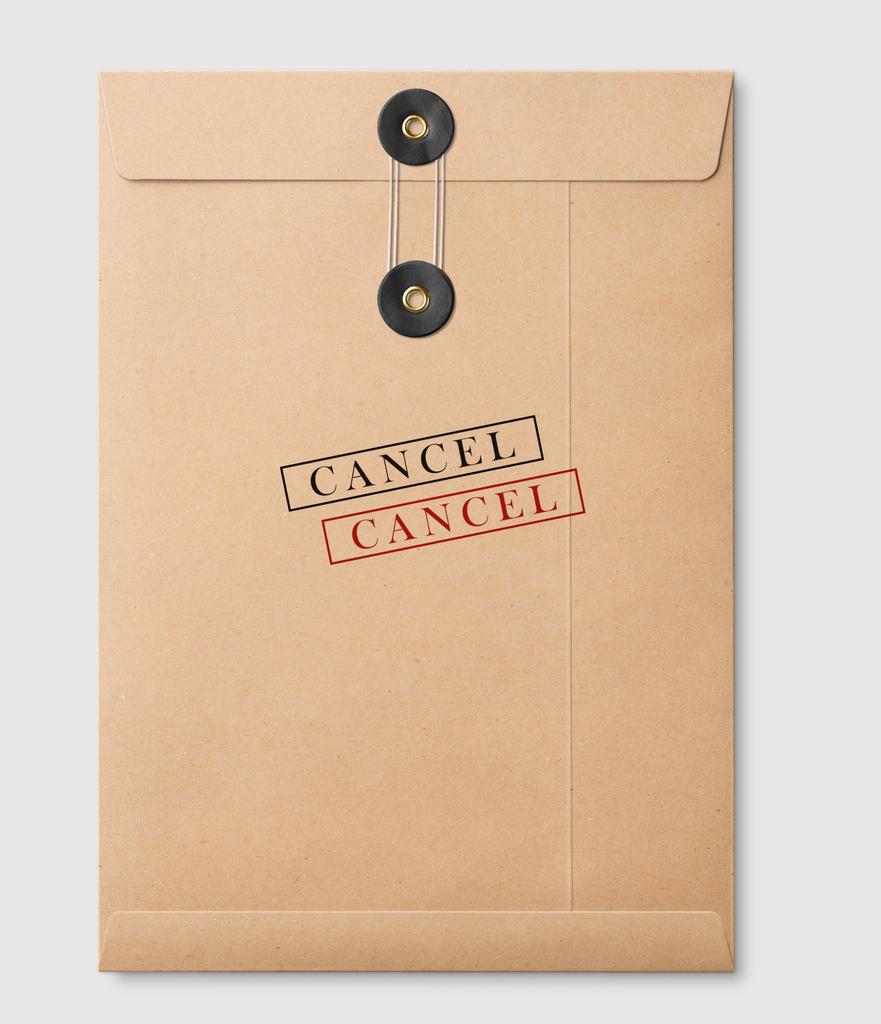 Printtoo Cancel Self Inking Rubber Stamp Pre-Inked Office Stamp- Home Office Business Stationery, Black- 42 x 9