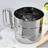 Nouveau tamis à farine en acier inoxydable, tamis à poudre, gadget de cuisine, tamis à sucre tamisé à la main, tamis à pâtisserie