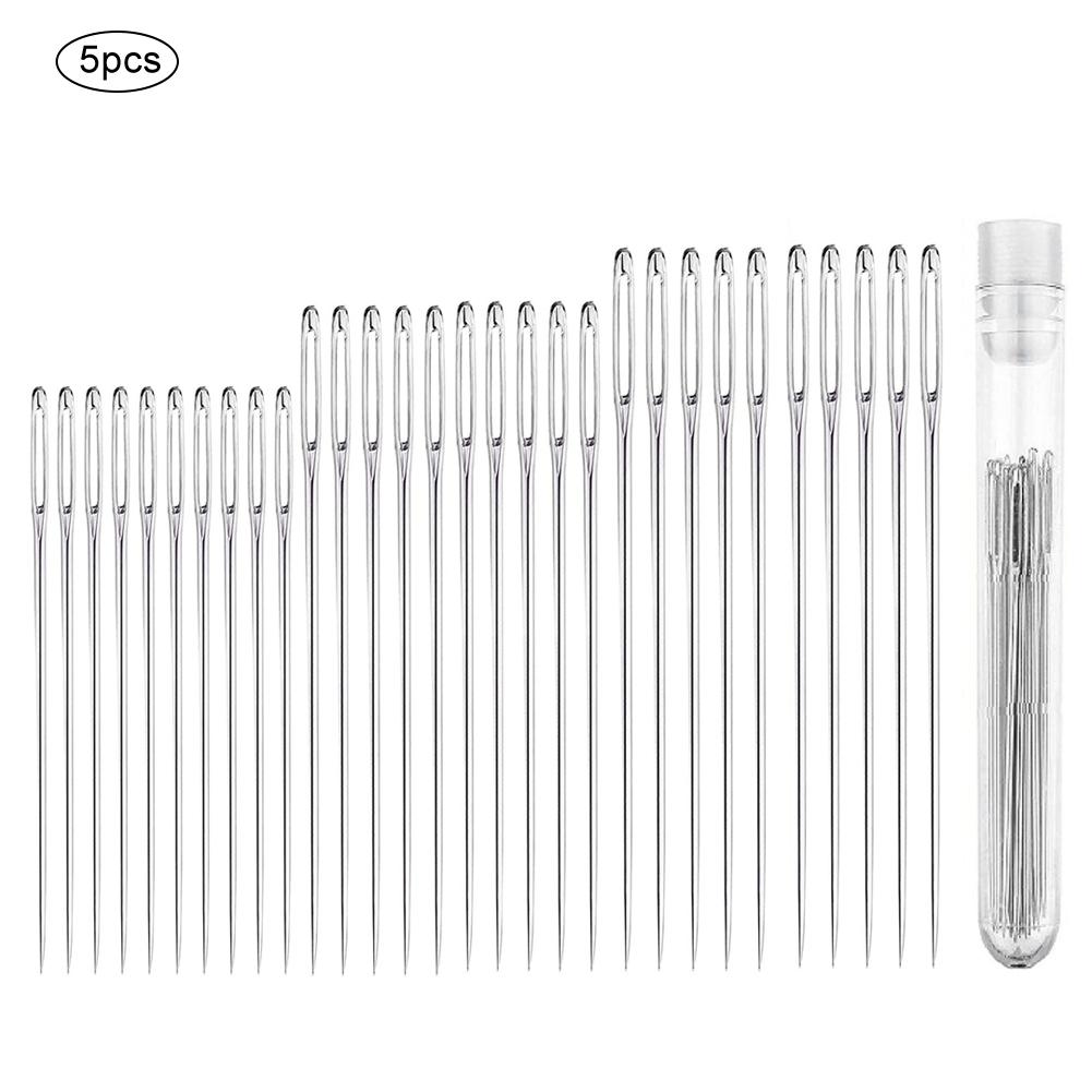 Edelstahl Stricknadel Set Großes Öhr Webwerkzeuge Zubehör zum Nähen Sticken(3 Größen )