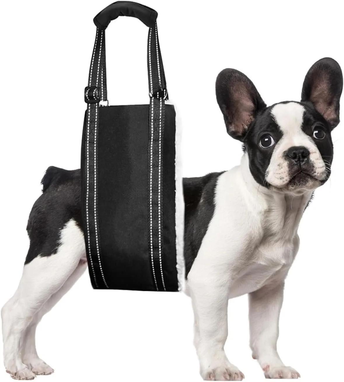 

Подъемный ремень для собак, регулируемый, поддерживающий строп для задних ног пожилых собак, для помощи собакам и реабилитации связок старых собак S чёрный