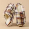 Winter cotton slippers household warm non-slip thick-soled plush home slippers color 2025 cotton shoes outer wear