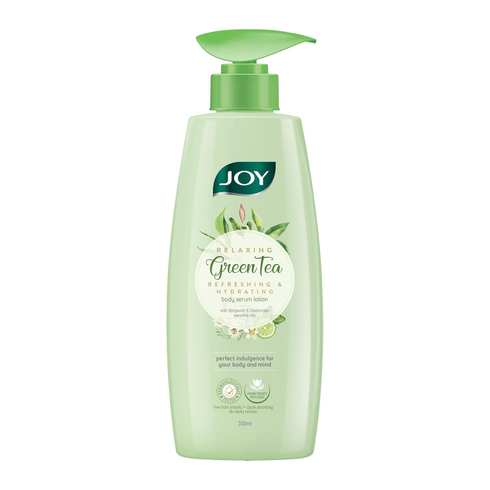 

Joy Relaxing Green Tea Body Serum Lotion 300 ml | Hydrating, Refreshing & Quick Absorbing Skin Glow