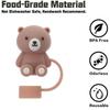 10mm Straw Cover Suitable Compatible With Stanley Cup Cute Bear Silicone Straw Plug Straw Dust Cover New 2025