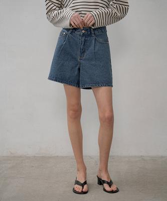 Siyajyu Sijn6030 Color Denim Shorts_Deep Blue