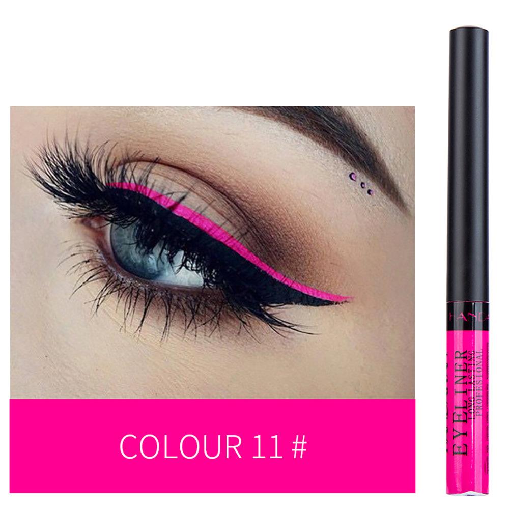 34-color Matte Quick-drying Long-lasting Non-bleeding UV Fluorescent Colored Eyeliner Liquid Pen