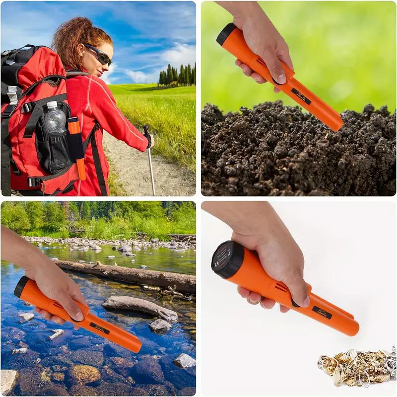 High Sensitivity Handheld Metal Detector Waterproofable Metal Detector 360° Scanning, GP Pointer Suitable for Metal Findingfor Indoor Outdoor