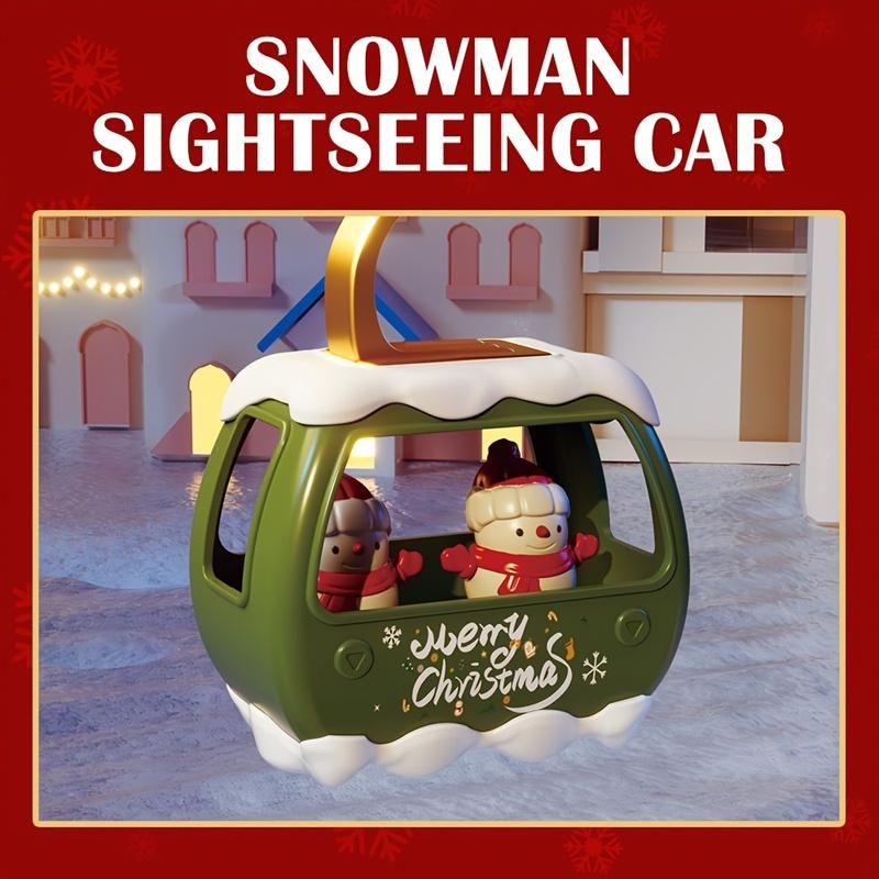 Rotating Christmas Tree Star Topper Carousel with LED Lights & Music Santa Claus Home Decorations USB-Powered 2026 New Year Holiday Decor