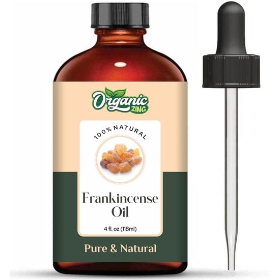 

Organic Zing Frankincense Essential Oil Pure & Natural for Skin, Face, Hair Care & Aromatherapy - 118ml