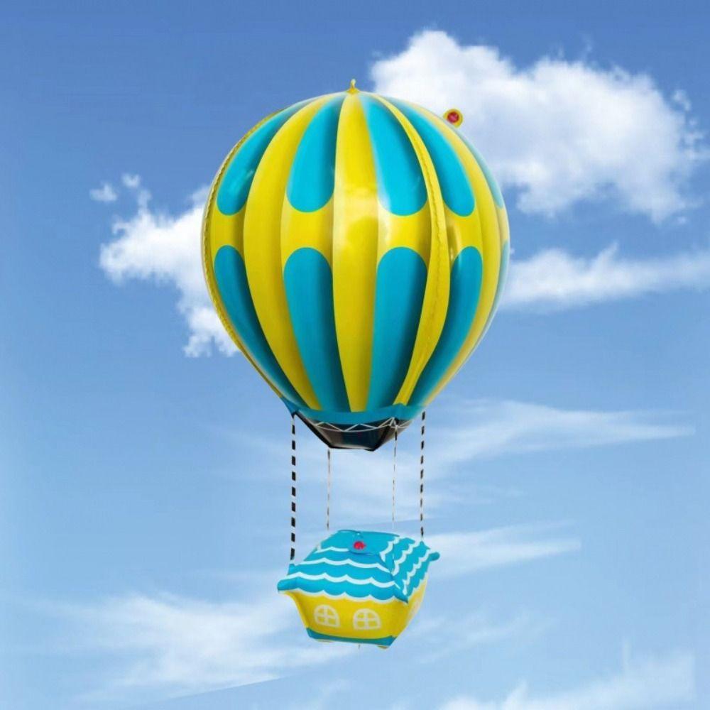 Cute 4D Hot Air Balloon Inflatable Party Decor Balloon Childrens Gifts Foil Balloon  Birthday