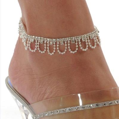 1 pc Sexy charmant cristal strass pied chaîne cheville Bracelet de cheville