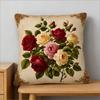 2D Printed Vintage Rose Flower Pillow Cover Retro Floral Bouquet Print Soft Throw Pillow Case For Shabby Chic Home Decor Gift