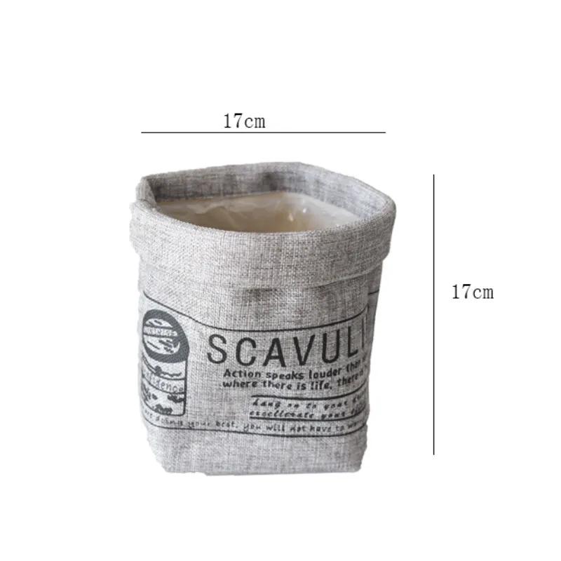 Nordic Cotton and Linen Art Storage Small Box Sundries Sundries Snacks Finishing Boxes Cloth Flower Pots Home Garden Supplies