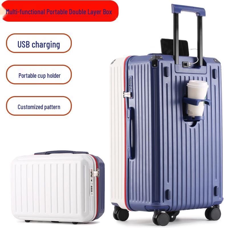 Xinjingzhou Large Capacity PC Hardside Spinner Suitcase