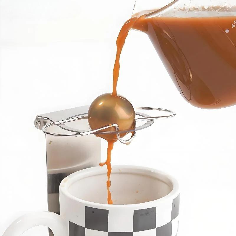 Stainless Steel Espresso Chilling Ball - Rapid Cooling Sphere for Dilution-Free Iced Coffee, Reusable Freezer Core for Drinks