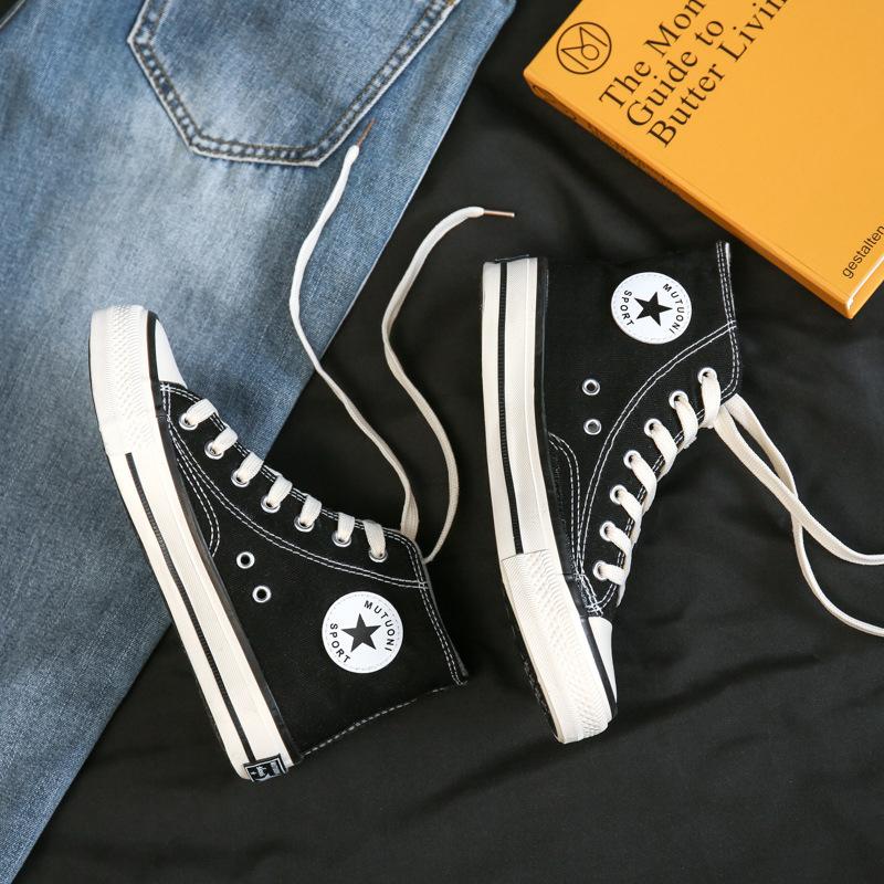 High-top replica canvas shoes women's retro casual board shoes rubber shoes men's and women's couple shoes