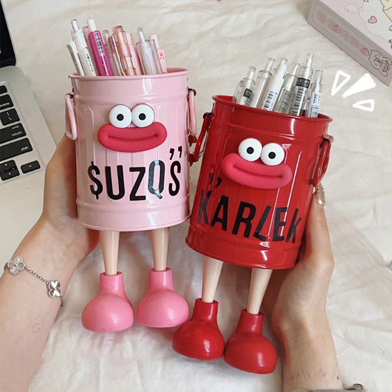 Creative Pen Holder Cartoon Cute Cartoon Pencil Holder Durable Pencil Case Home Office Desktop Decoration Student Stationery