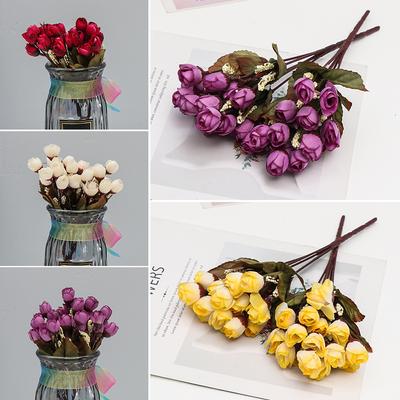 Holiday Accessories DIY Beautiful Bouquet Artificial Rosebud Simulation Rosebud Artificial Flower