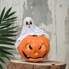 Couple Ghost Decoration for Halloween, Miniature Resin Pumpkin Display