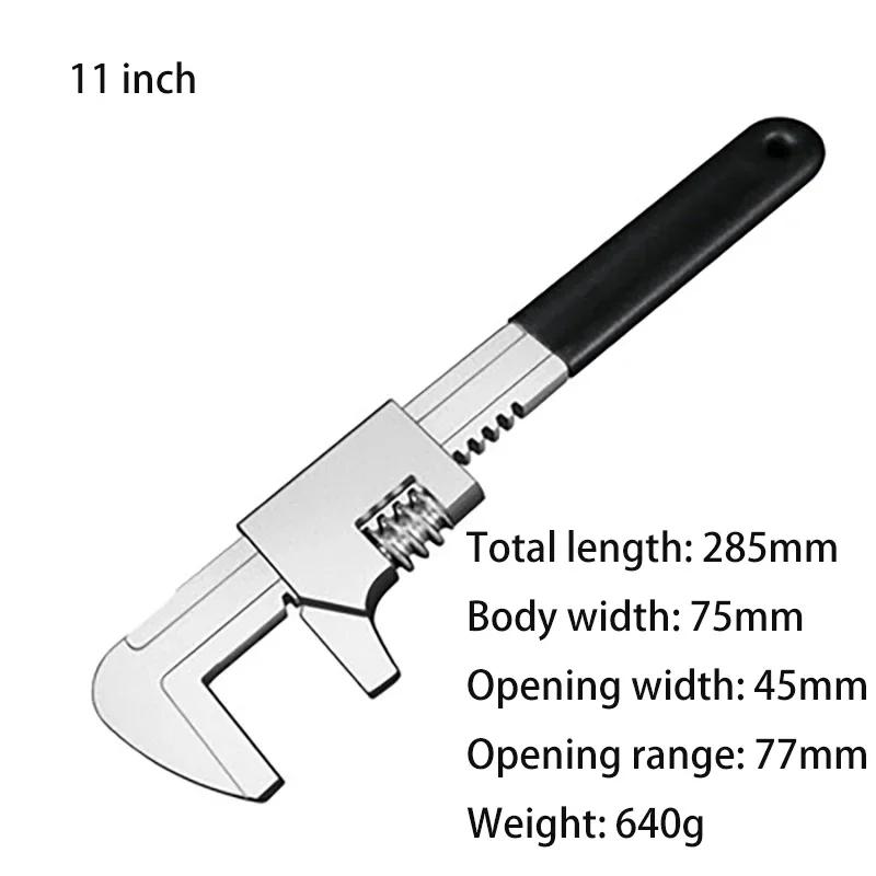 9" 11" 15" F-Typ Winkelrohrschlüssel Verstellbarer Multifunktions-Rohrschlüssel mit großer Öffnung Sanitärzange Pumpen-Armaturen-Reparaturwerkzeuge