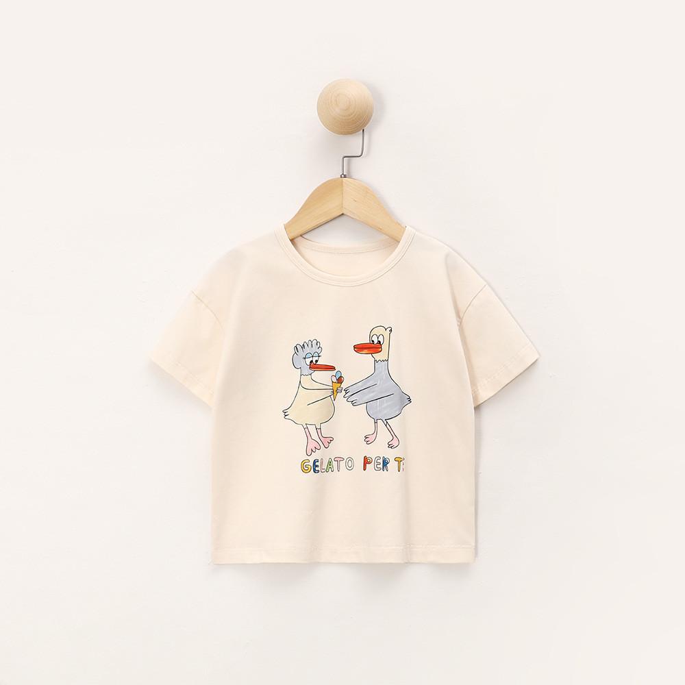 Baby Short Sleeve T Shirt With Cartoon Prints For Toddler Summer Play