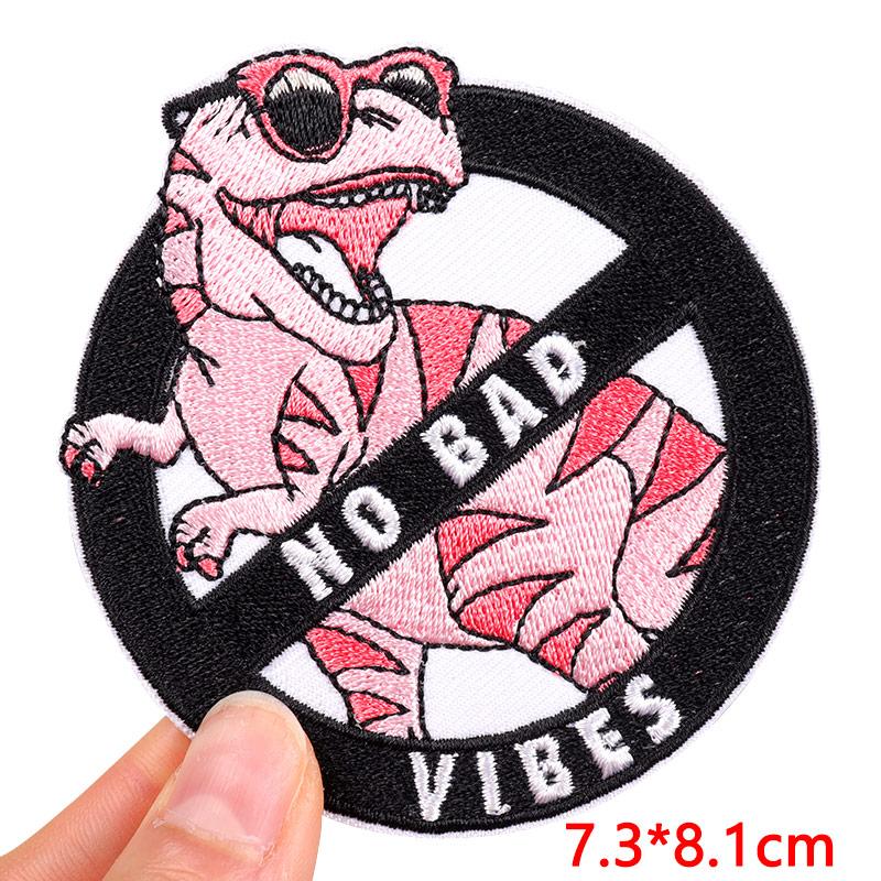 Horror Animal Butterfly Embroidered Patches Bear Cat Shark Patch Iron On Patches For Clothing Thermoadhesive Patches For Clothes