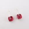 Natural Pink Tourmaline Gemstone 925 Sterling Silver Jewelry Handmade Earrings1" EE-172-8