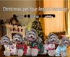Christmas Four-Legged Elastic Plush Suit for Small Dogs with Ankle Cuffs