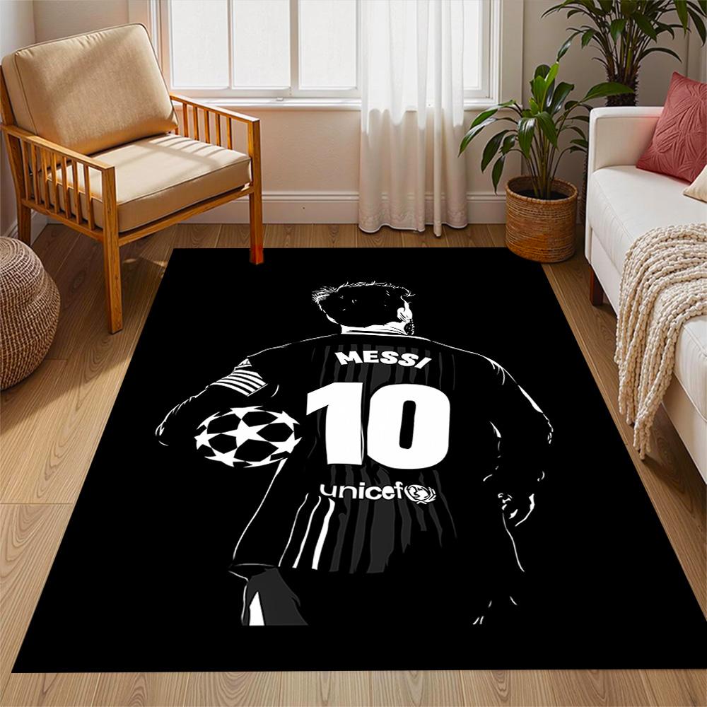 Messi's Legacy Soccer Floor Rug Office Rug Design for Hallway Game Room Decorate room Bedrooms Antislip Carpet Office home decor