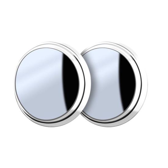 Wide Field of View Mirror 1 Pair Car Rearview Blind Spot Mirror, 360 Degree Adjustable Suction Cup Small Auxiliary Round Convex Glass Angle