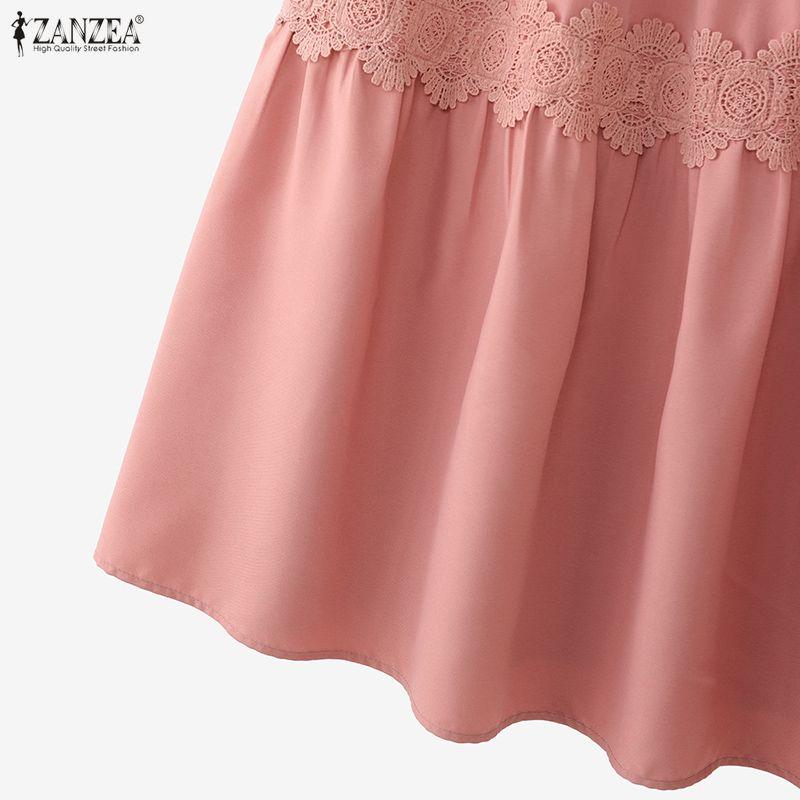 ZANZEA Damskie luźne, długie spódnice w pasie na co dzień