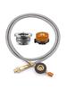 German Standard LPG Stove Head: Outdoor Gas Can Adapter with Long Flat Cassette and Inflatable Valve Connector Pipe